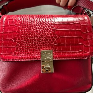 NWT Red Radley London Croc-Embossed Leather Bag